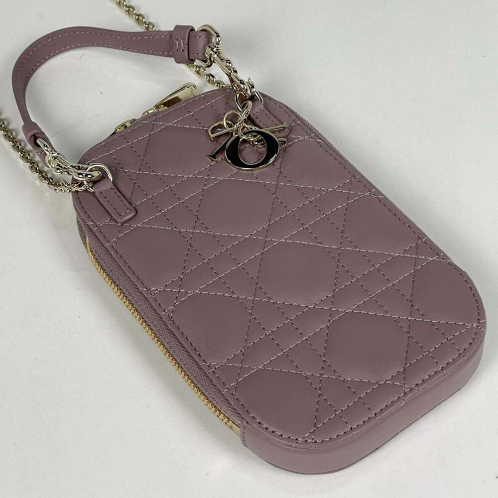 CHRISTIAN DIOR Purple Leather Shoulder Bag - Picture 2 of 8